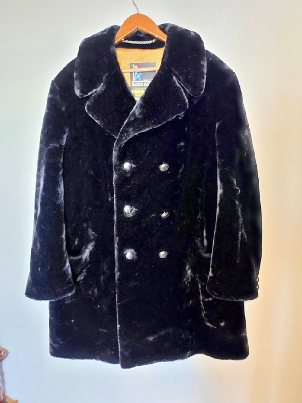 Harbor Master Boreaszia Wool Pea Coat Black Size 44